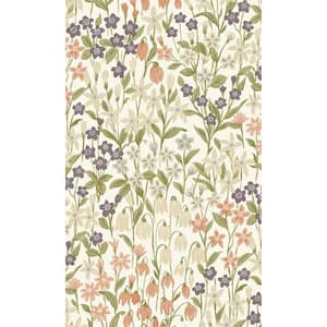 Beige Bluebell Flowers Floral Printed Non-Woven Paper Non Pasted Textured Wallpaper 57 Sq. Ft.