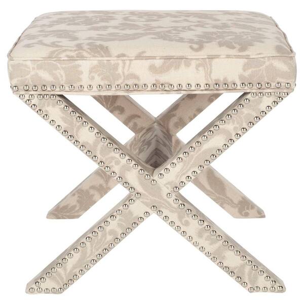 Safavieh Palmer Taupe and Beige Accent Ottoman