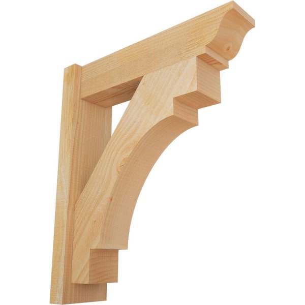 Ekena Millwork 6 in. x 26 in. x 22 in. Douglas Fir Merced Traditional Rough Sawn Outlooker