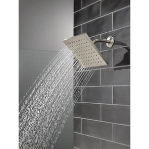 1-Spray Patterns 1.5 GPM 8 in. Wall Mount Fixed Shower Head in Brushed Nickel