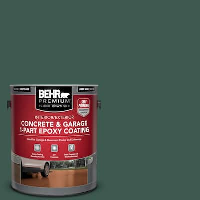 1 gal. #PFC-45 Patio Green Self-Priming 1-Part Epoxy Satin Interior/Exterior Concrete and Garage Floor Paint