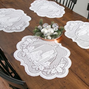 Silent Night 14 in. x 20 in. White Placemat (Set of 4)