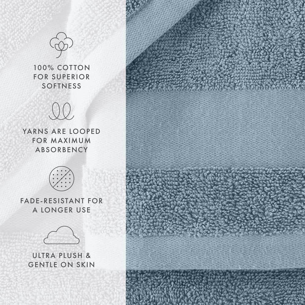 Navy Blue Ultra Soft Cotton 6-Piece Bath Towel Set