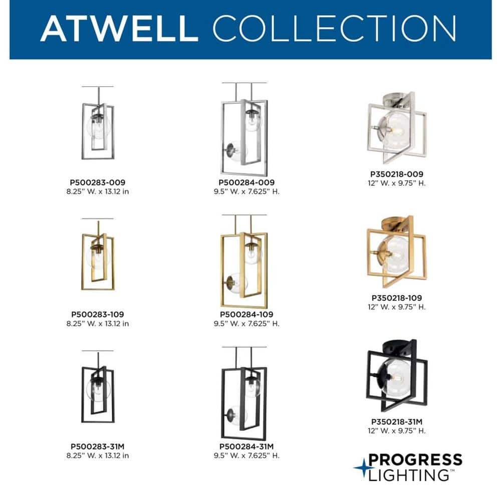 Atwell 8'' Brushed Nickel Luxe Globe Pendant with Clear Glass Shade