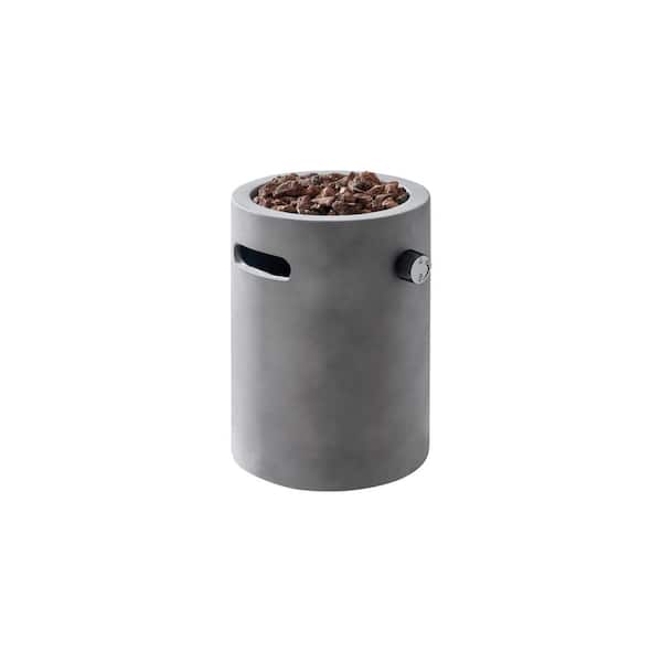Kadehome 14 in. Black Outdoor Gas Fire Tree Suitable for The Garden or Balcony