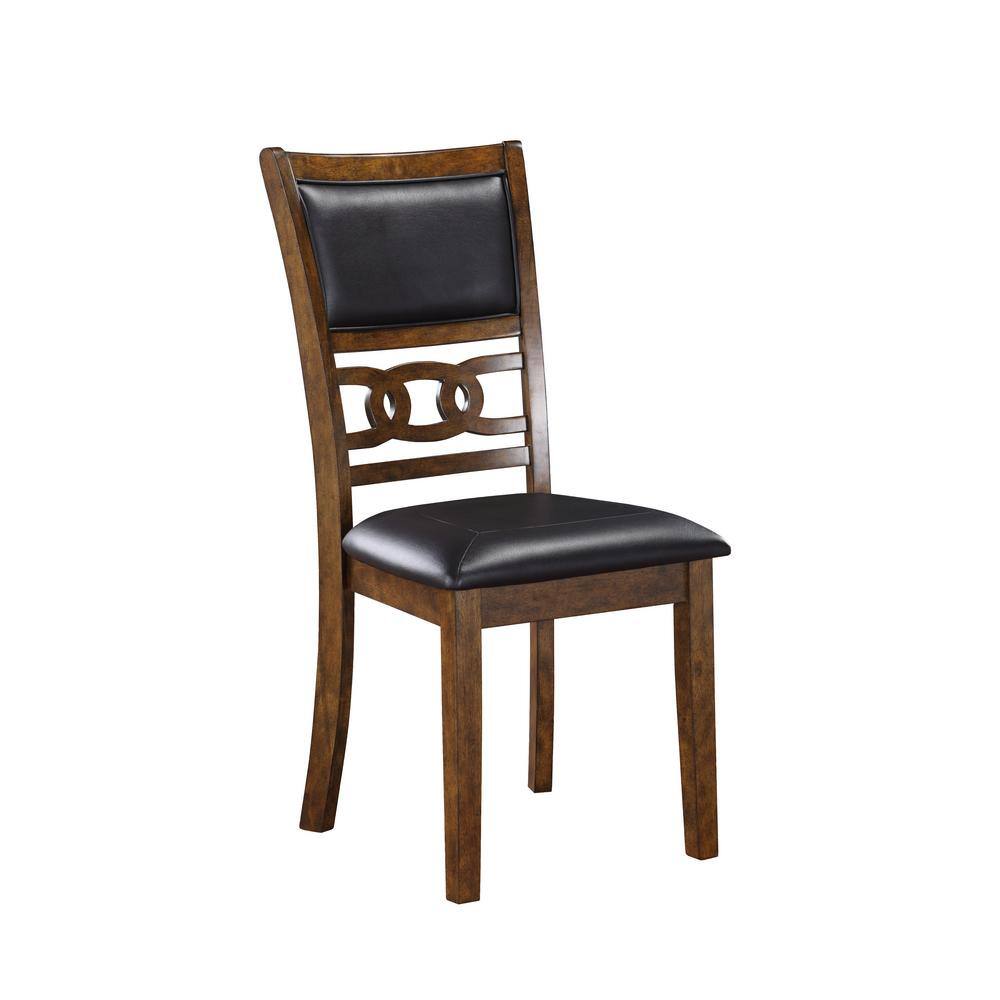 Gia 42" Brown Solid Wood Drop Leaf Dining Table with 2 Chairs