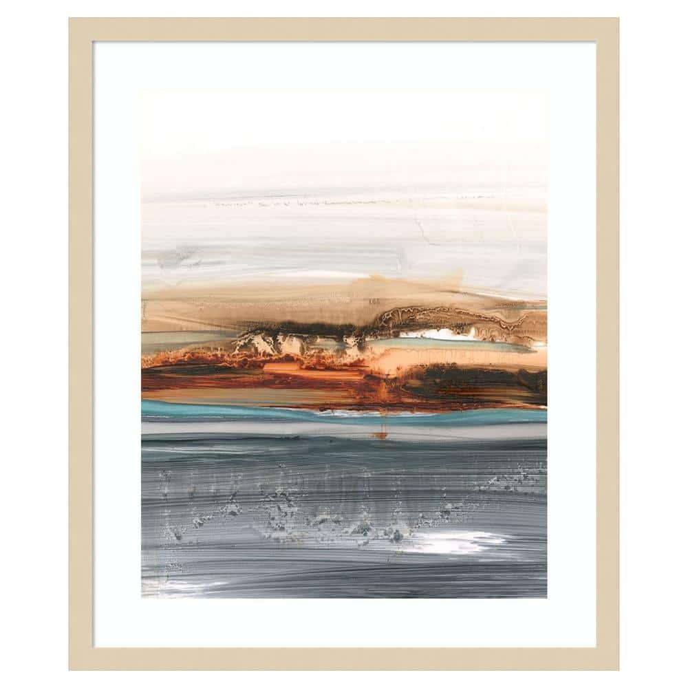 Sienna Dunes II Natural Framed Abstract Graphic Art Print