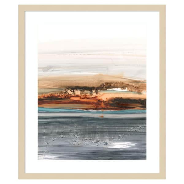 Amanti Art Sienna Dunes II by Ethan Harper 21 in. W x 25 in. H. Wood Framed Wall Art Print Framed in Brown