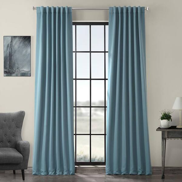 Exclusive Fabrics & Furnishings Dragonfly Teal Rod Pocket Blackout Curtain - 50 in. W x 108 in. L (1 Panel)