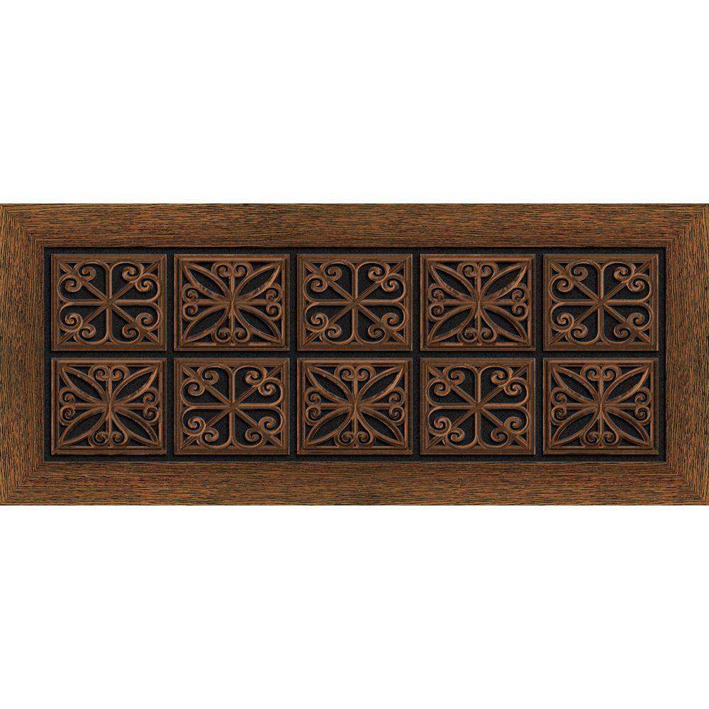 Apache Mills Iron Trivet 20 in. x 47 in. Recycled Rubber Door Mat 60730162102000047 The