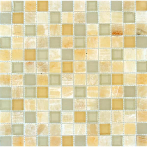 MSI Honey Onyx 12 in. x 12 in. Polished Multi-Surface Floor and Wall Tile (1 sq. ft./Each)