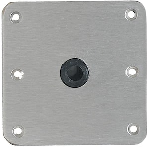 Lock'N-Pin 3/4 Base Plate 7 x 7 Non-Threaded Stainless Steel With Nylon Bushing
