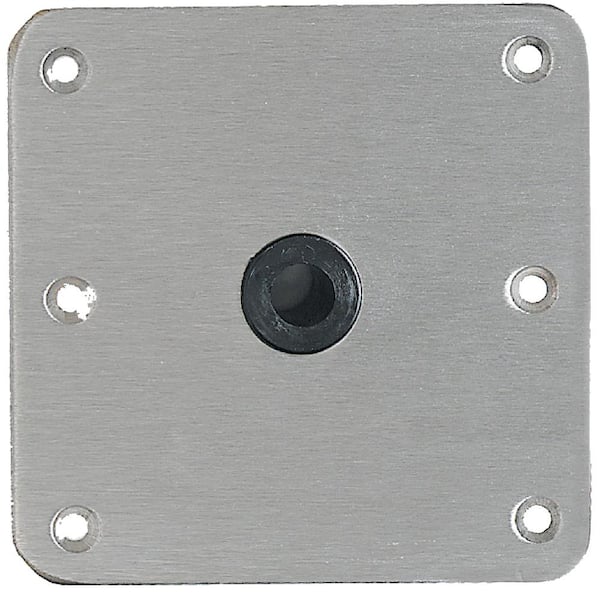 Swivl-Eze Lock'N-Pin 3/4 Base Plate 7 x 7 Non-Threaded Stainless Steel With Nylon Bushing