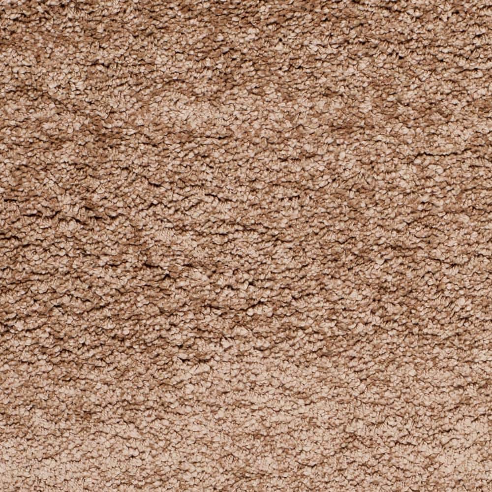 Dark Beige Synthetic Shag Area Rug - 4' x 6'