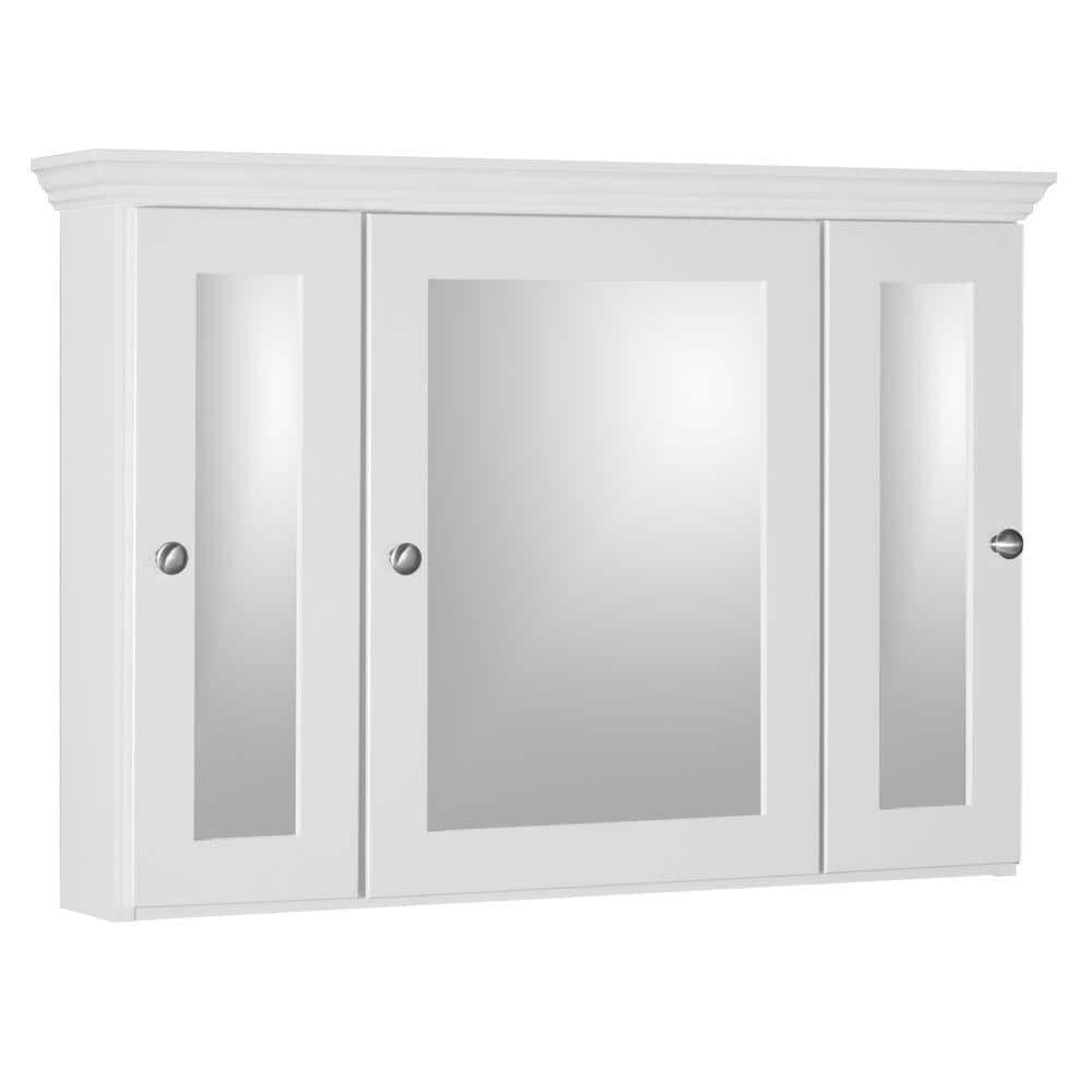 SHUANGZ Bathroom Medicine Cabinet with 3 Doors, 27.6 X 23.6 Inch