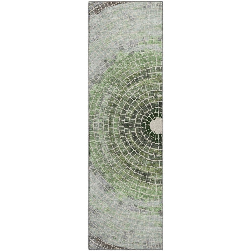 Addison Rugs Mayfield Premium Machine Washable Abstract AMF2524 Aloe 2 ...