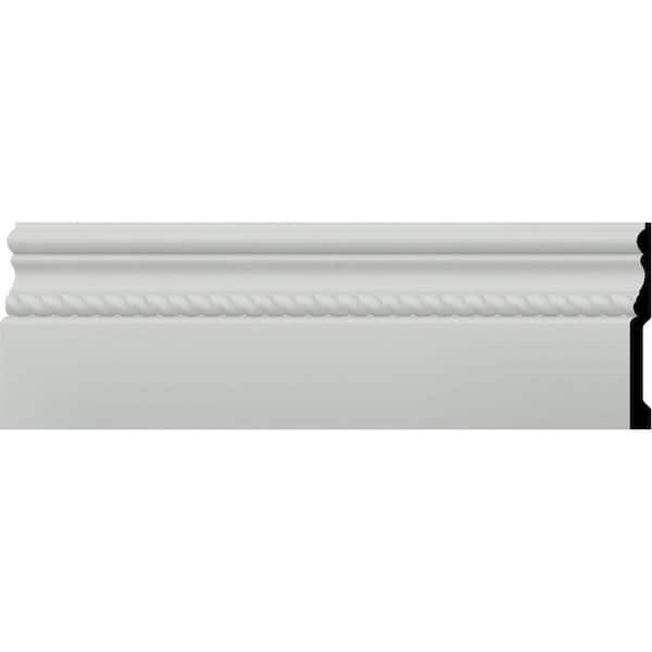 SAMPLE - 5/8 in. x 6 in. x 12 in. Urethane Oslo Rope Baseboard Moulding