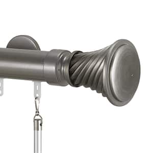 Tekno 40 120 in. Traverse Rod in Antique Silver with Elfin Finial