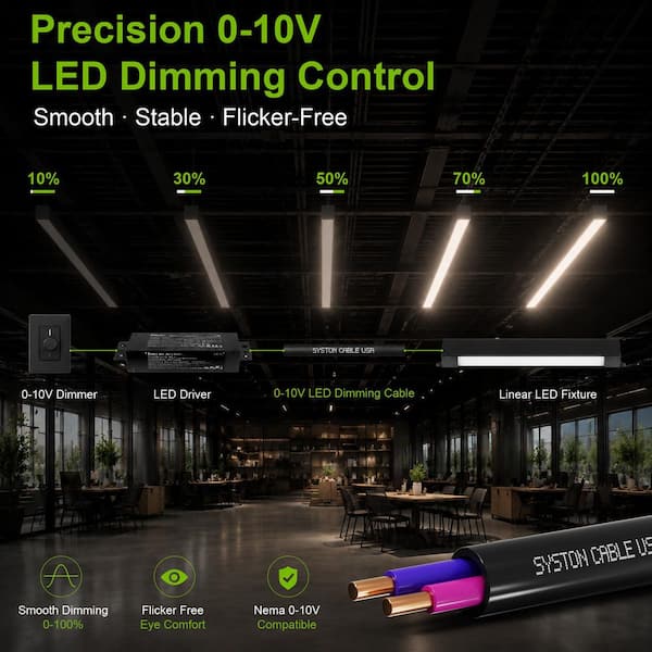 250 ft. 18/2 Black CMP 0-10V LED Lighting Dimmer Control Wire, Solid Bare Copper Plenum Rated, Ceiling, Commercial Use