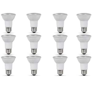 50-Watt Equivalent PAR20 Dimmable CEC 90 CRI Adjustable Beam Angle E26 Flood LED Light Bulb, Bright White 3000K(12-Pack)