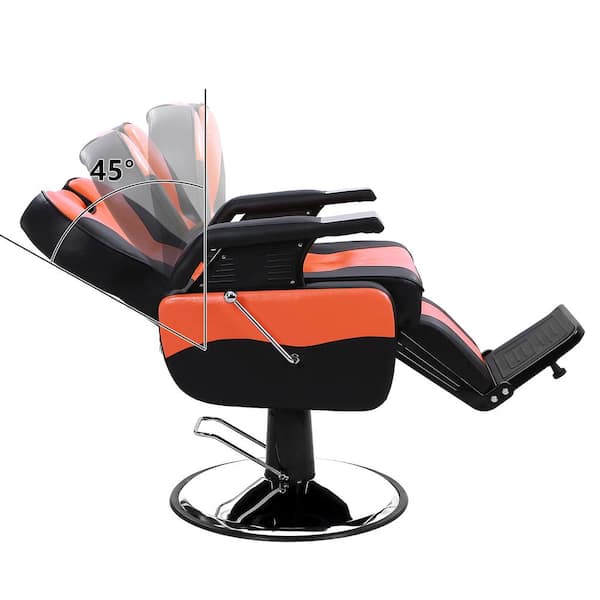 Orange best sale barber chair