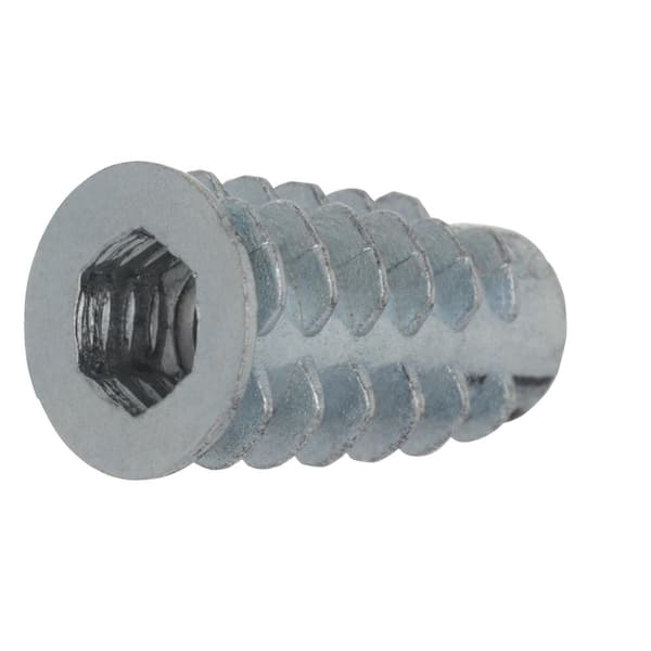 Threaded Insert 3/8 Inch 16, 1  Zinc Plated Screw-In Nut for