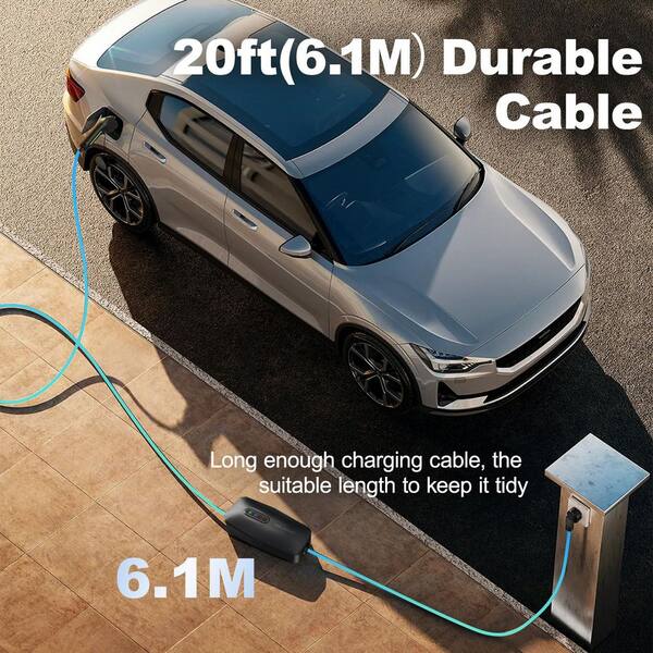 Ahfiwaso 20ft 110-240 Volt Level 1 2 Electric Vehicle Portable