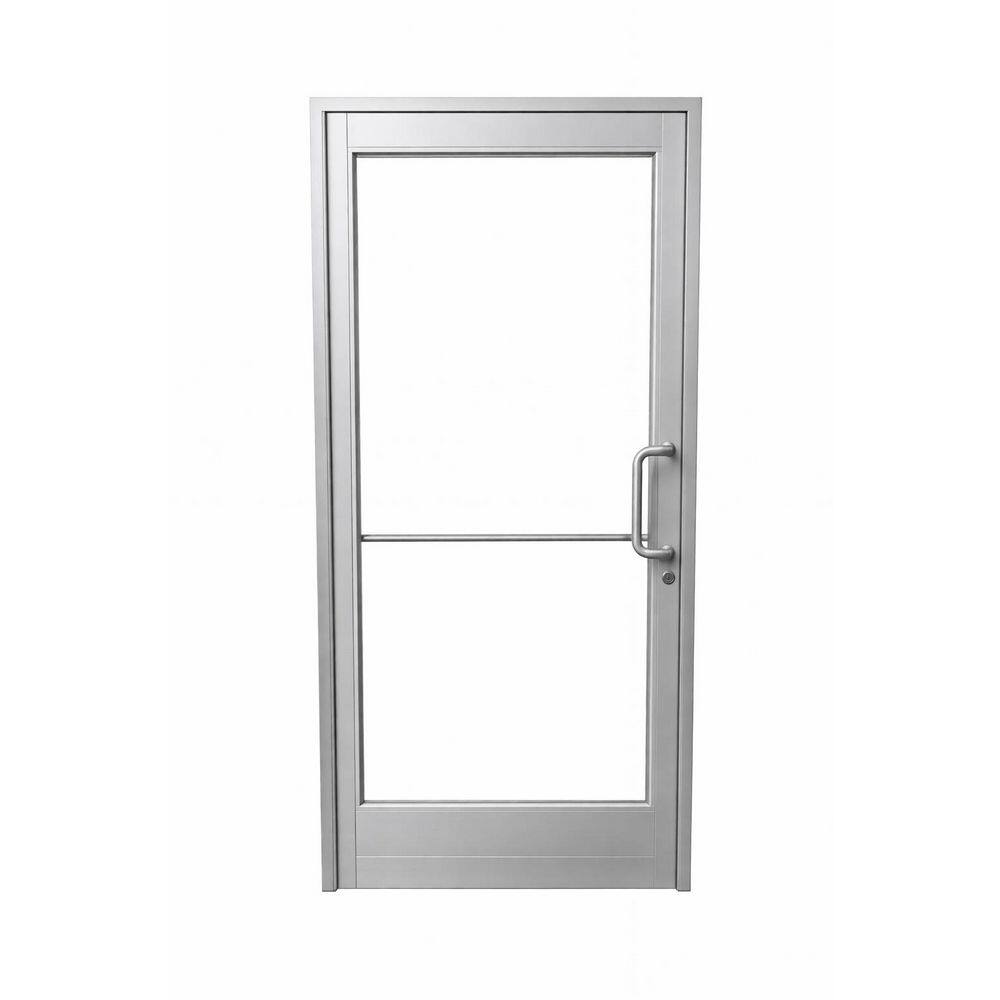SF60 Series Store Door 36 in. x 84 in. Right-Hand/Outswing Clear Anodized Aluminum Prehung Commercial Door price history on PriceWatchPro