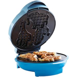 Blue Animal-Shapes Waffle Maker