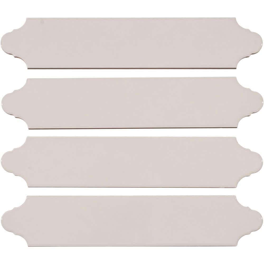 Concerto-Brassini Verucci 2 in. x 9 in. Glossy Ceramic Lantern Wall Tile (8