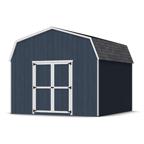 Value Gambrel 12 ft. x 12 ft. Outdoor Wood Storage Shed Precut Kit with 6 ft. Sidewalls and Floor (144 sq. ft.)