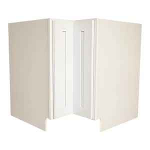 Ready to Assemble 33 in. x 34.5 in. x 24 in. Shaker Base Lazy Susan Cabinet in White