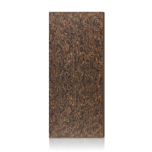30 in. x 82 in. Espresso Smooth Flush Hollow Core Veneer Composite Interior Door Slab