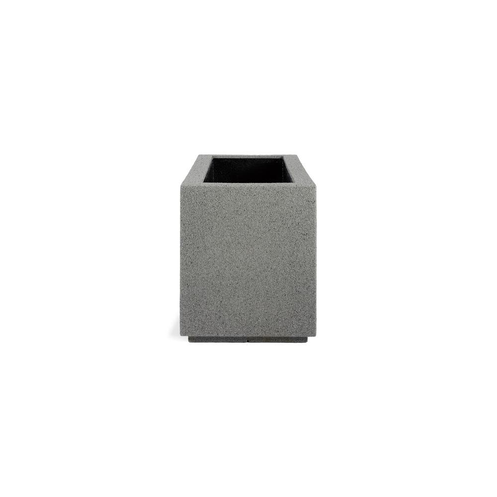 Gray Granite Extra Large Polymer Outdoor Rectangular Planter
