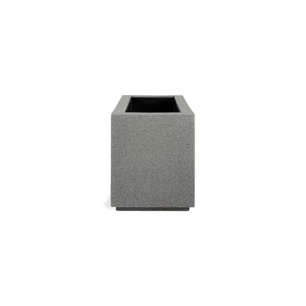 Milan Tall 46 in. x 17 in. Gray Granite Composite Trough