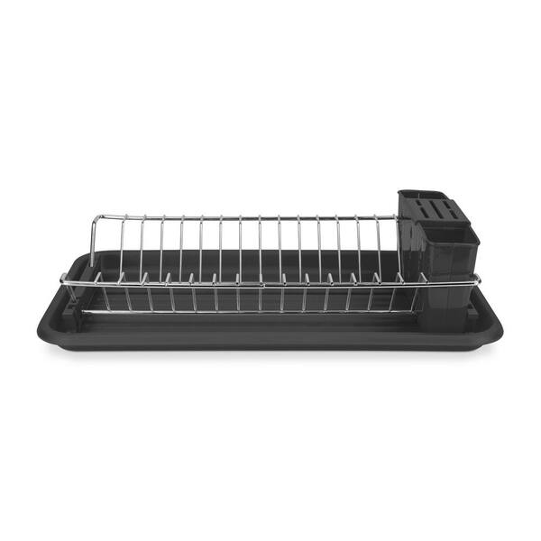 Home Basics Compact Black Dish Rack