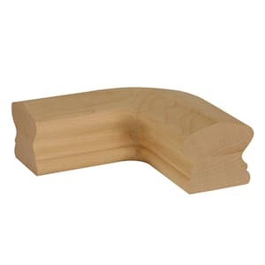 Stair Parts 7511 Unfinished Hard Maple 90° Level Quarter-Turn Handrail Fitting