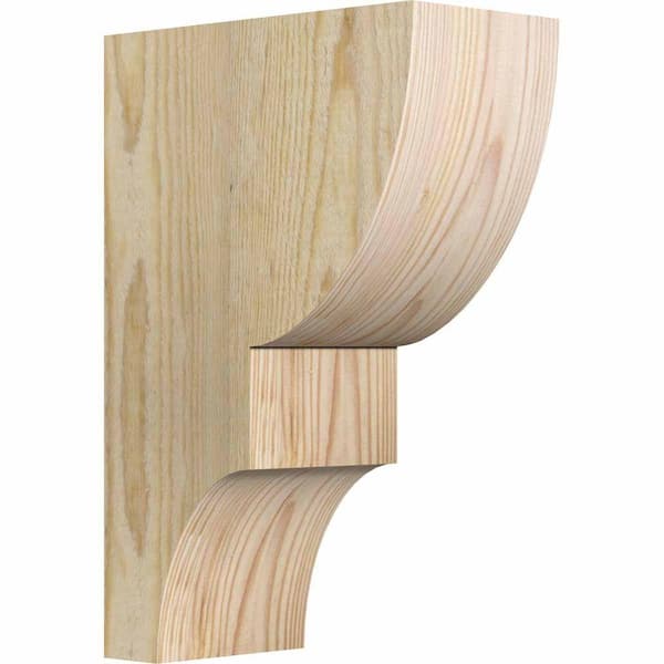 Ekena Millwork 4 in. x 8 in. x 12 in. Douglas Fir Ridgewood Rough Sawn Corbel
