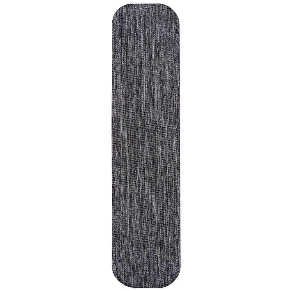 Miles Modern Minimalist Radius Corner Solid Dark Gray 2 ft. x 8 ft. Indoor/Outdoor Shaped Runner Rug price history on PriceWatchPro