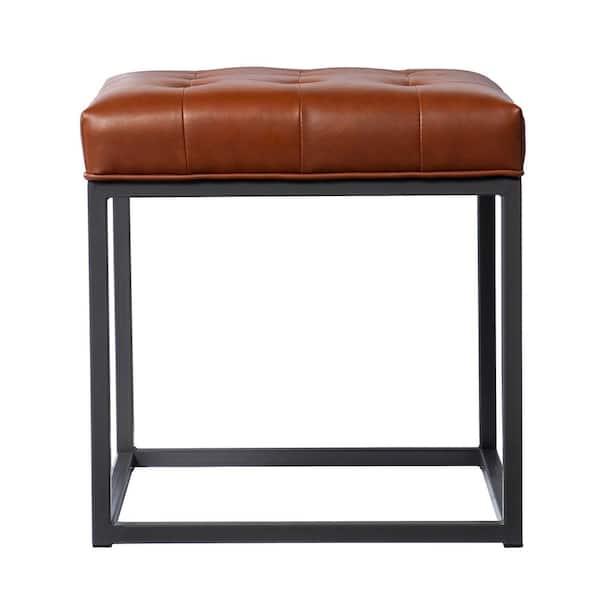 SEI FURNITURE Ciarin Brown and Gray Upholstered Ottoman
