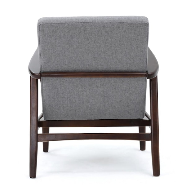 Noble House Brayden Grey Fabric Club Chair 15882 - The Home Depot