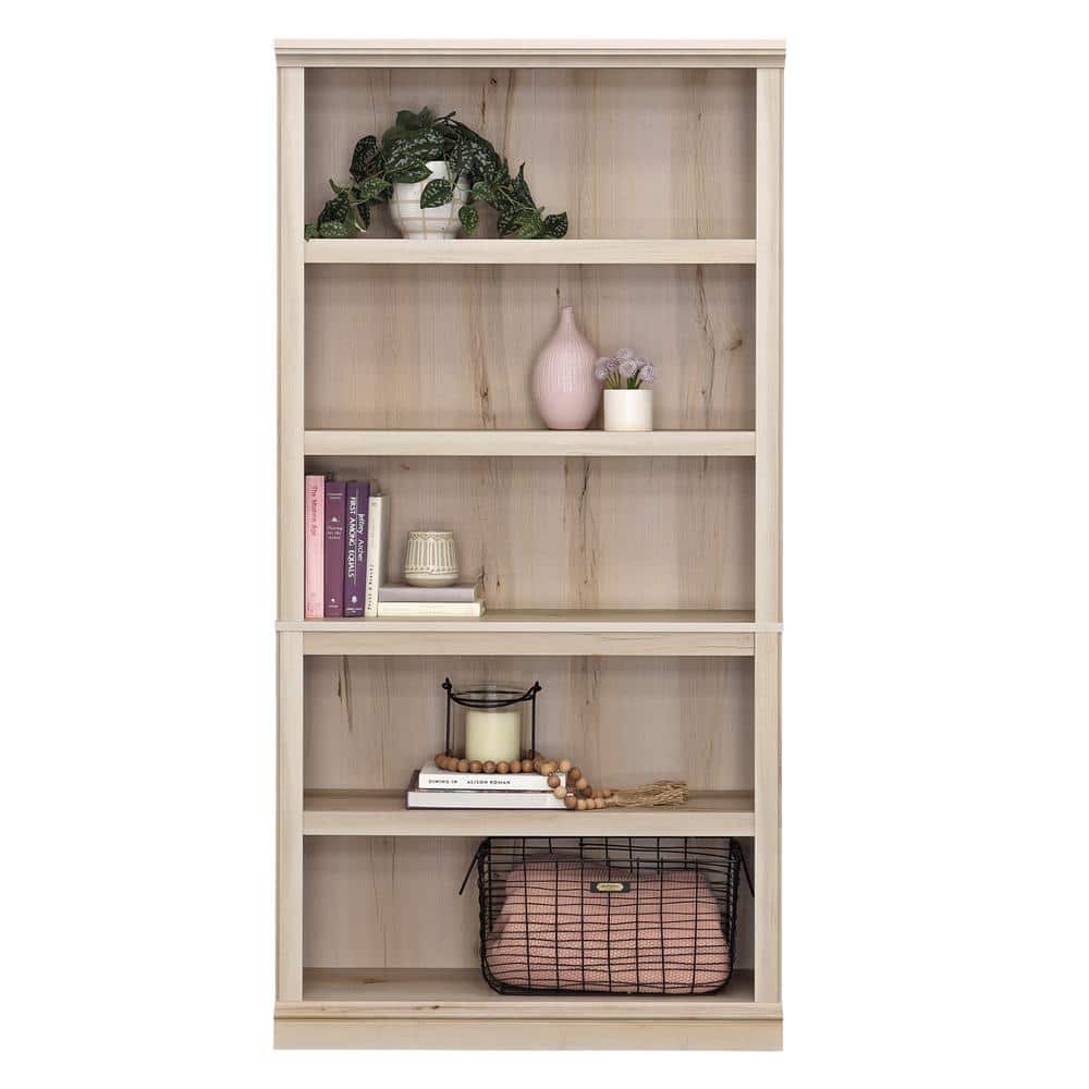 Pacific Maple Adjustable 5-Shelf Wood Bookcase