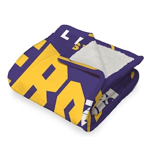 NBA Lakers High Block Silk Touch Multicolor Sherpa Throw Blanket