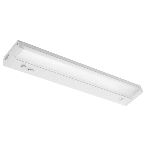 Maxxima 18 in. Hardwired or Plug and Play, White, Integrated LED