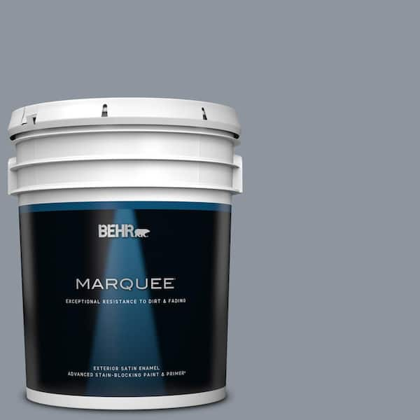 BEHR MARQUEE 5 gal. #750F-4 Raging Sea Satin Enamel Exterior Paint & Primer