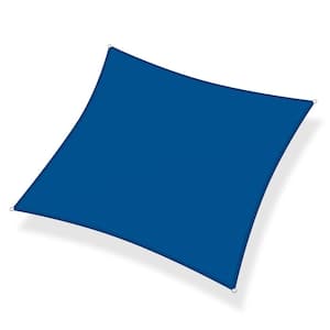 10 ft. x 10 ft. 185 GSM Blue Square UV Block Sun Shade Sail for Yard and Swimming Pool etc.