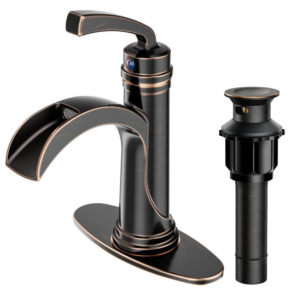 Single-Handle 1 or 3 Hole Waterfall Bathroom Faucet Vessel Sink Faucet Oil Rubbed Bronze price history on PriceWatchPro