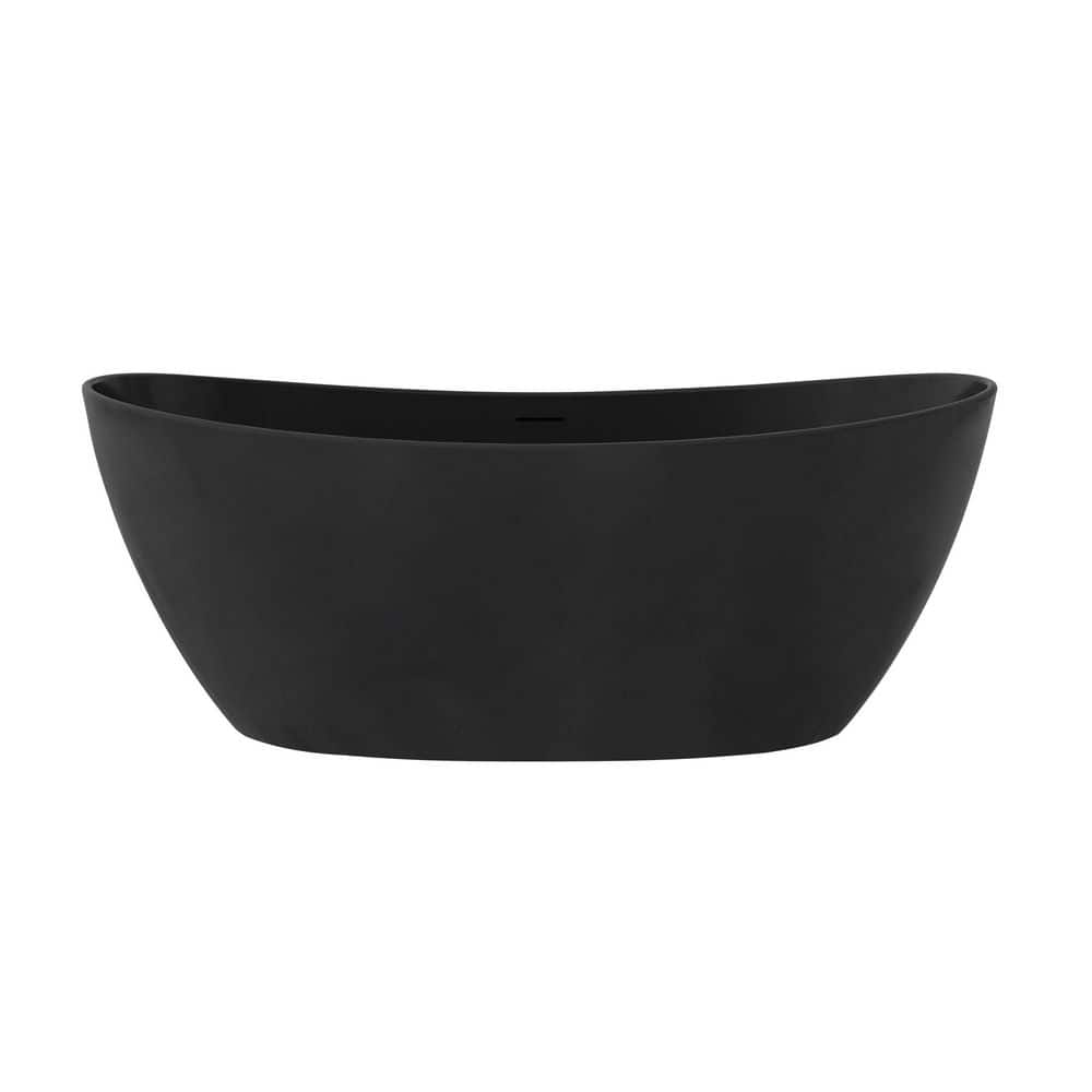 Giselle 65 in. x 34 in. Soaking Bathtub with Center Drain in Matte Black price history on PriceWatchPro