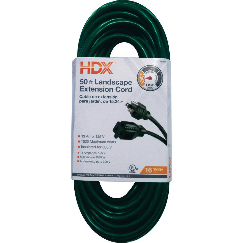 Extension cord heavy duty indoor outdoor-ul listed 16 gauge 13 amp 125v 1625watt 