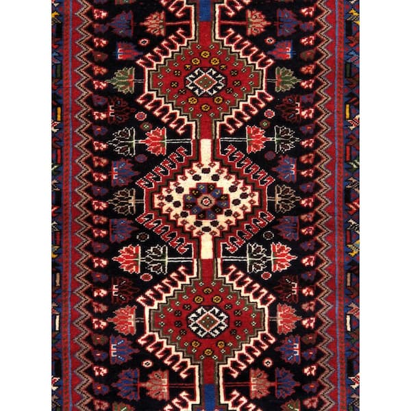 Azerbaijan Navy/Ivory 2.1 ft. x 5 ft. Geometric Runner Rugs